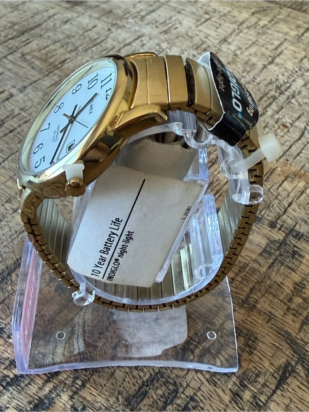 Timex Gold Tone Indiglo Classic Watch w/ Expansion Band - New/Unused w Tags